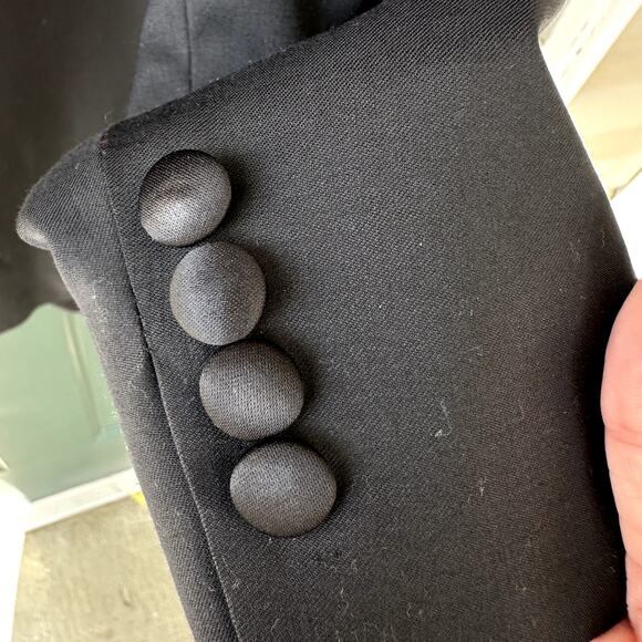 Lauren Ralph Lauren Sz 42L 100% Wool Tuxedo Jacket w Matte Satin Lapels Formal - Picture 5 of 10